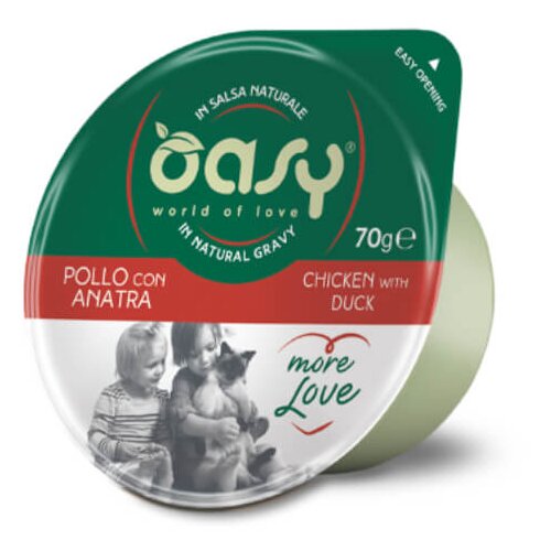 Oasy More Love Adult pi&scaron;čanec in raca v naravni omaki, lonček - 70 g 70 g Cene
