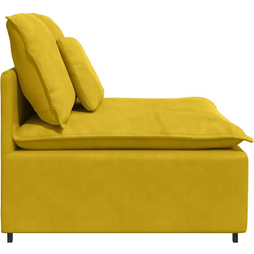 Modularna sofa s jastucima žuta 100 cm Slike