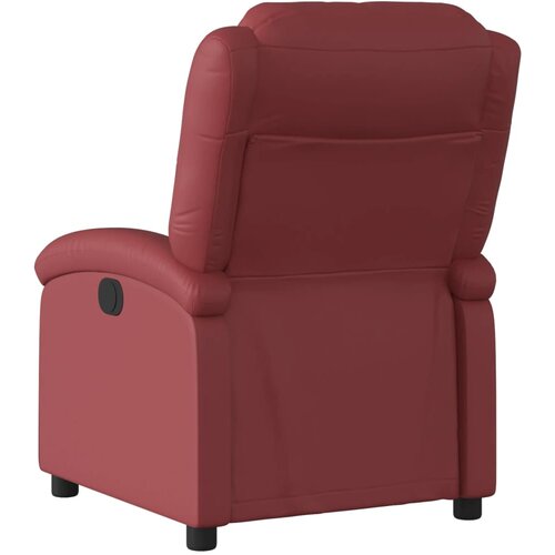  Električni naslonjač od umjetne kože crvena boja vina Slike