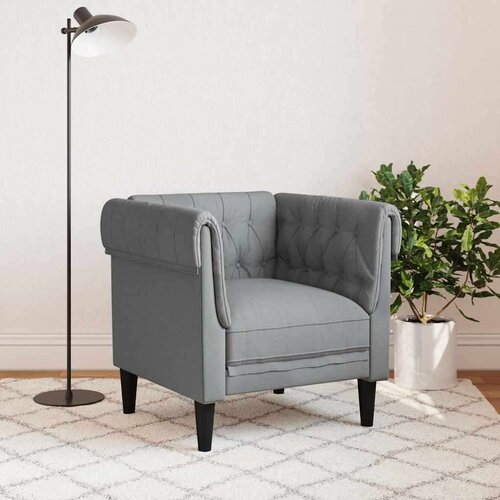  Chesterfield sofa stolica Svjetlosiva 78.5 x 74.5 x 74.5 cm Slike