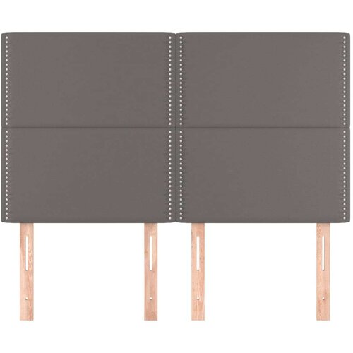  Uzglavlja 4 kom sivi 72 x 5 x 78/88 cm od umjetne kože Slike