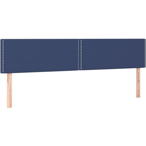 VidaXL Posteljno vzglavje 2 kosa modro 100x5x78/88 cm blago, (20735759) Slike