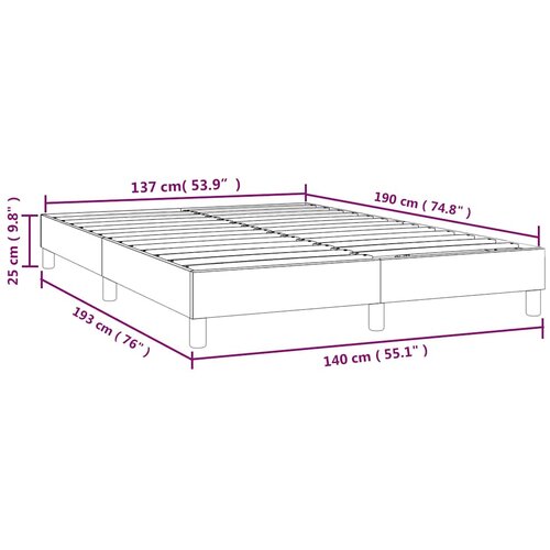  Okvir za krevet s oprugom tamnoplavi 140x190 cm bar&amp;scaron;unasti Slike