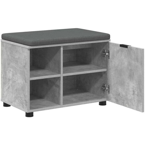  Klupa za hodnik s jastukom Betonski sivi 60 x 38 x 46 cm Slike