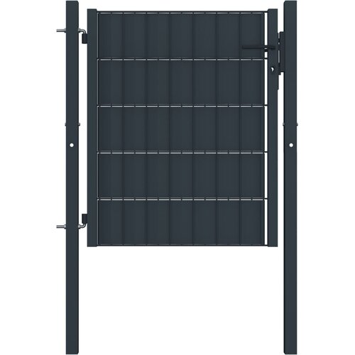 vidaXL vrata za ograjo pvc in jeklo 100x101 cm antracitna Cene