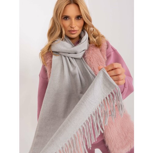 Fashion Hunters Grey women's knitted scarf Slike