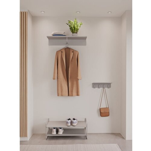 Zone Denmark Svijetlo siva željezna zidna vje&amp;scaron;alica s policom 11,5 cm A-Hallway &amp;ndash; Slike