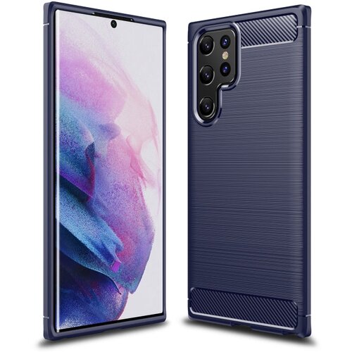 SUNSKY Ovitek za Samsung S22 Ultra | Carbon vzorec | Temno moder Cene