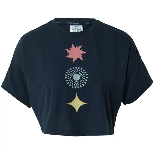 ADIDAS SPORTSWEAR Tehnička sportska majica mornarsko plava / svijetloplava / senf / roza
