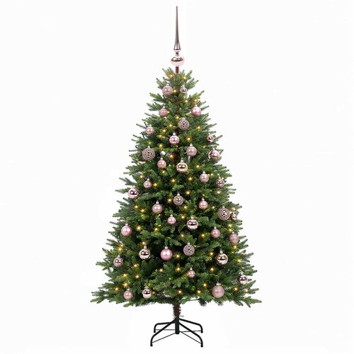  Umjetno božićno drvce s kuglicama 150 cm 150 LED lampica Slike