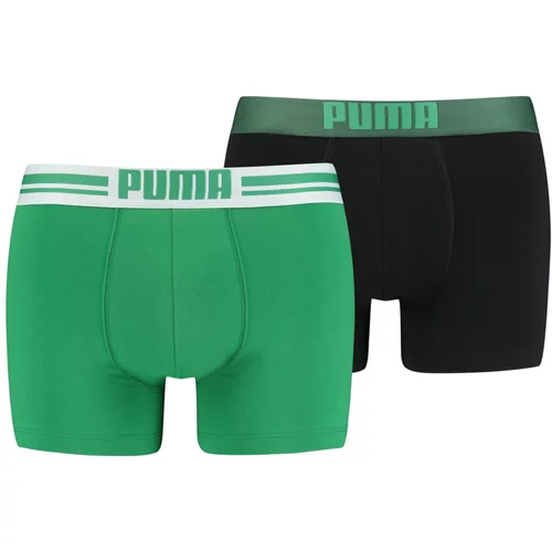 Puma Placed Logo 2-pack Oprijete boksarice Črna Zelena