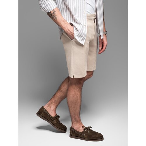 Ombre BASIC men&amp;#039;s cotton sweat shorts - navy blue Slike