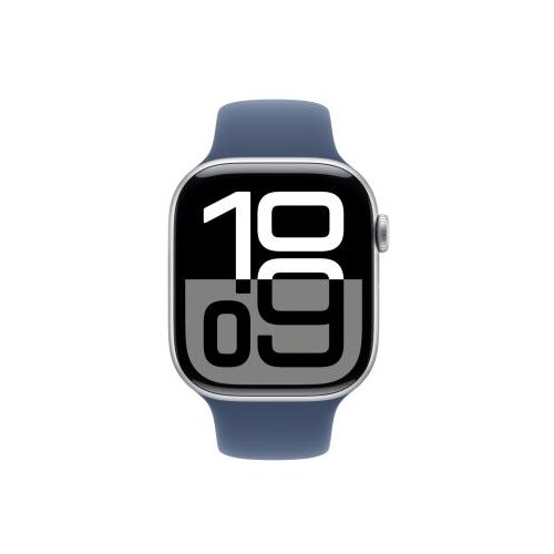 Apple watch S10 gps 46mm silver alu case/denim sport band - m/l, (mwwm3qv/a) Cene