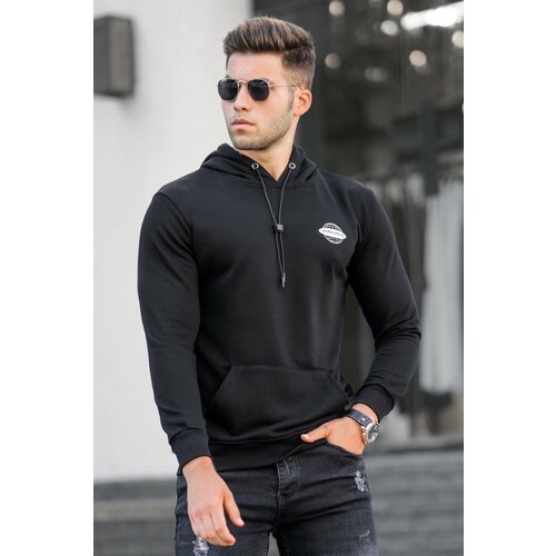 Madmext Men's Black Printed Sweatshirt 5297 Slike