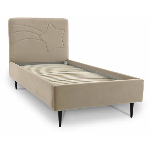 Scandic Bež otroška postelja s prostorom za shranjevanje 120x200 cm Star –