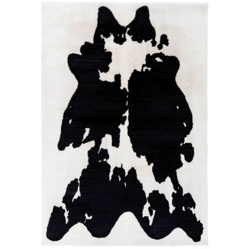 Kayoom PREPROGA Z VISOKIM FLOROM Rabbit Animal Schwarz/Wei&szlig; 160/230 cm taftano črna, bela Cene