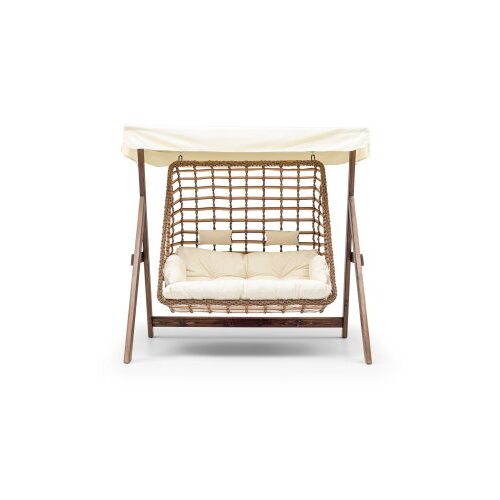 Hanah home girne - cream cream garden double swing chair Cene