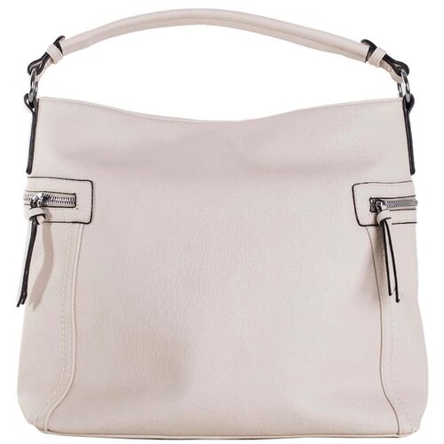 Fashion Hunters Light beige eco leather shoulder bag Slike