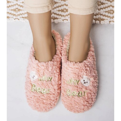 Gemre Pink Soft Slippers Why Bear Cene
