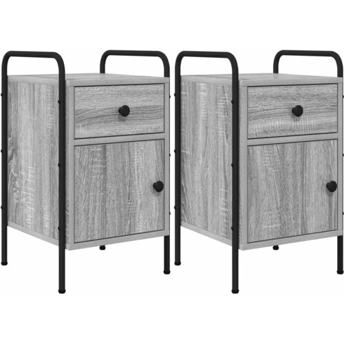 vidaXL Nočna omarica 2 kos Siva Sonoma 35 x 36,5 x 61 cm, (5000298659) Cene