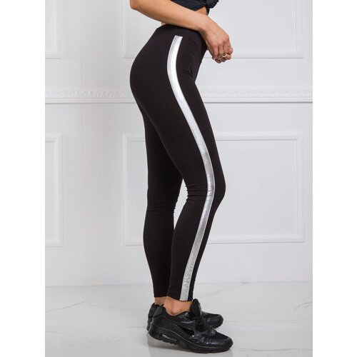 RUE PARIS Leggings-RV-LG-R4766.06-black-silver Cene