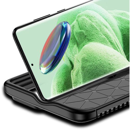 Techsuit CarbonFiber maska za Xiaomi Redmi Note 13 Pro+ 5G &amp;ndash; crna Slike