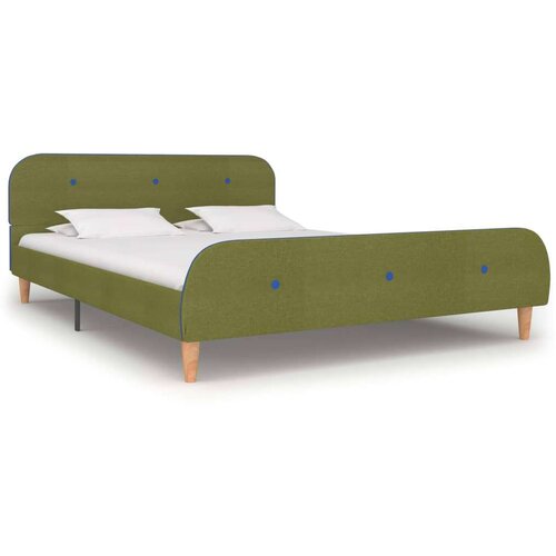  Posteljni okvir brez vzmetnice zelena tkanina 135x190 cm, (21829663) Slike