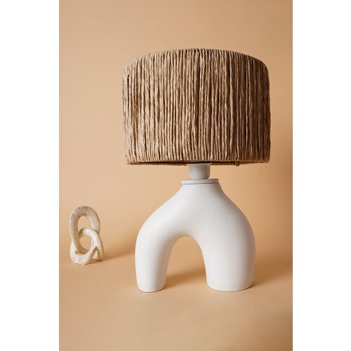 Hanah home stona lampa E27 Max 40W, Belo-Hrast Cene