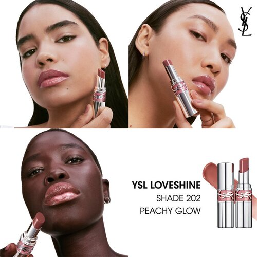 Yves Saint Laurent Loveshine Lip Oil Stick vlažilna sijoča &amp;scaron;minka za ženske 202 Peachy Glow 3,2 g Slike