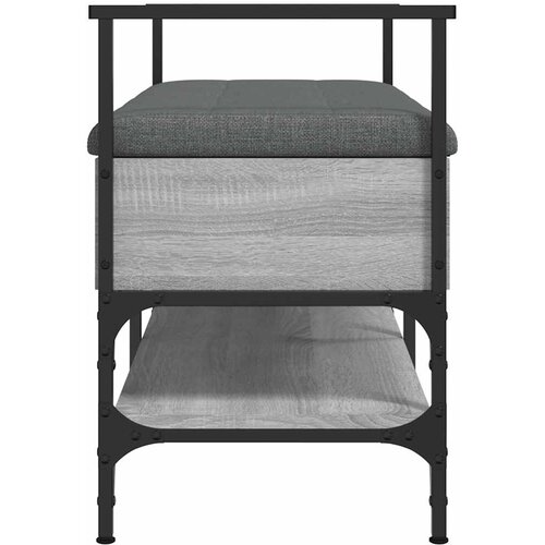  Klupa za cipele siva boja hrasta 85,5x42x57,5 cm drvena Slike