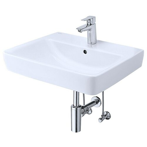 Geberit Renova Plan Umivalni&scaron;ki set (60 x 48 cm, Brez posebne glazure, Odprtina za armaturo: Sredina, S prelivom) Cene