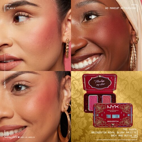 NYX Professional Makeup Bridgerton Royal Blush paleta rdečil odtenek 03 The Queen 2x5 g Slike