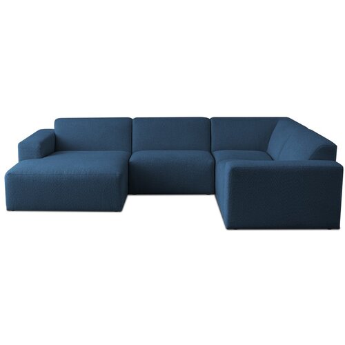 Scandic Tamno plava kutna garnitura od boucl&amp;eacute; tkanine (u obliku slova &amp;quot;U&amp;quot;) Roxy &amp;ndash; Slike