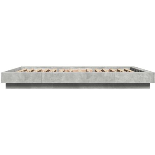VidaXL Okvir kreveta boja betona 135 x 190 cm od konstruiranog drva Slike