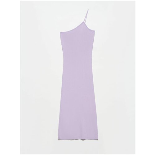 Dilvin 90117 Single Strap Knitwear Dress-lilac Slike