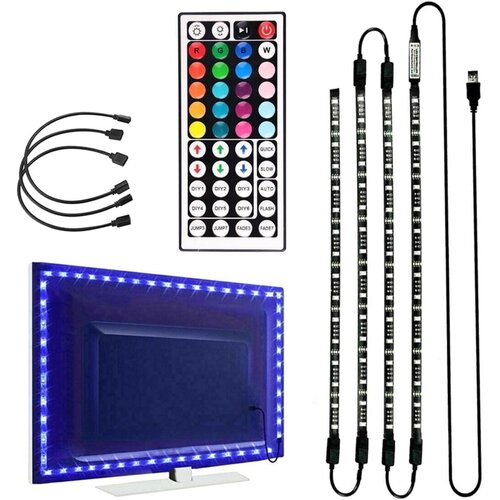  LED osvetlitev televizorja RGB 4 x 50 cm USB LED trak set Cene