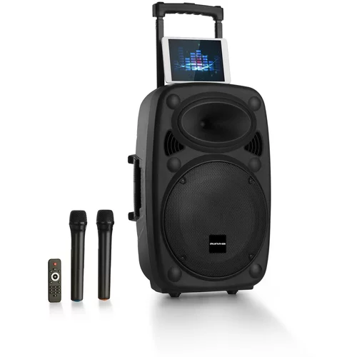 Auna Pro Streetstar 12, mobilna naprava PA, 12 "(30,5 cm), 2 x UHF mikrofon, največ 800 W, črna