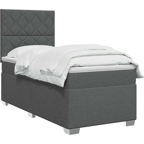  Boxspring krevet s madracem Tamnosiva 90 x 200 cm Tkanina Slike