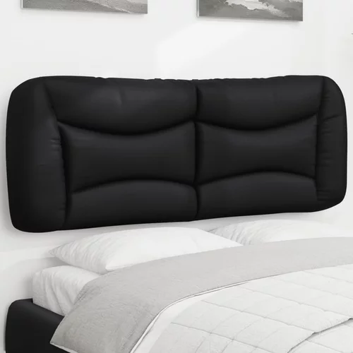 Jastuk za uzglavlje crni 120 cm od umjetne kože