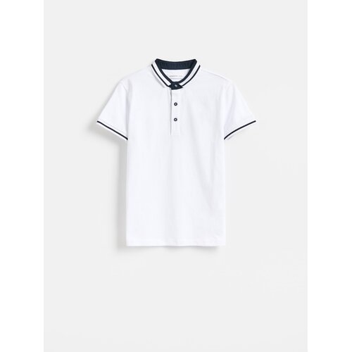 Reserved Pamučna polo majica - bijela Cijene