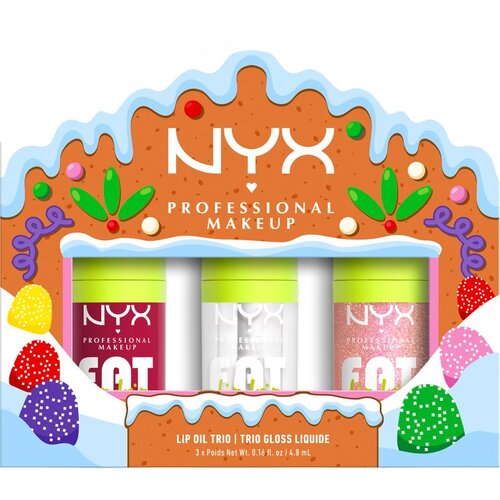 NYX Professional Makeup Gingerbaddie Land Fat Oil poklon set za usne Slike