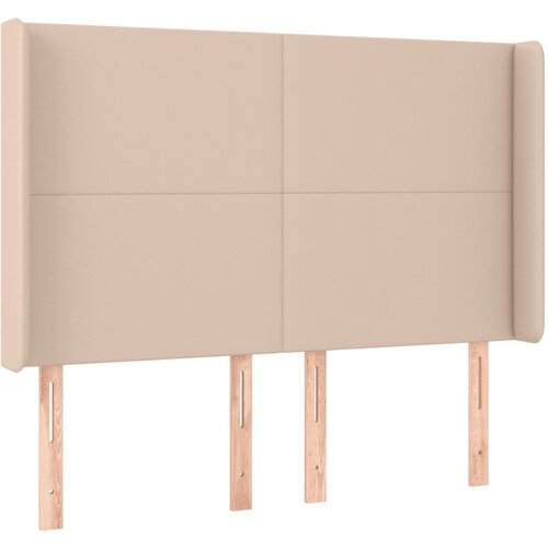 Maison Chic vzglavna omarica - nočna omarica - posteljna omarica z u&amp;scaron;esi kapučino 147x16x118/128 cm umetno usnje, (21708524) Slike