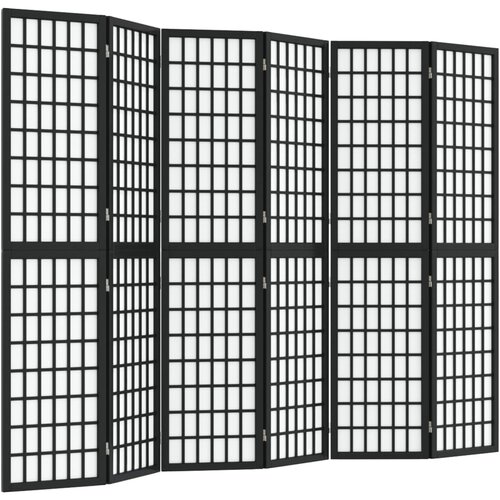 Maison Chic Zložljiv 6-delni Paravan - Sobne pregrade japonski stil 240x170 cm črne barve, (22111436) Cene
