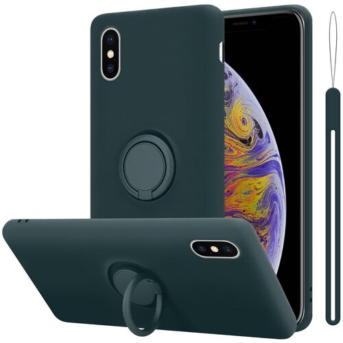 Cadorabo Ohi&scaron;je, združljiv z Apple v tekoči zeleni barvi - za&scaron;čitni pokrov iz fleksibilnega silikona TPU z obročem, (20590146) Cene