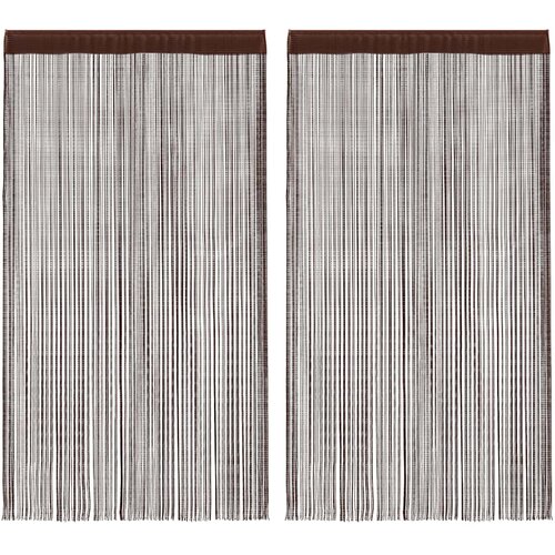 Furnova Zavese iz nitk 2 kosa 100x250 cm rjave barve, (21917704) Cene
