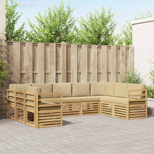  Sekcijska garnitura 9 pcs Bijela i bež 304 x 185,5 x 73 cm Cijene