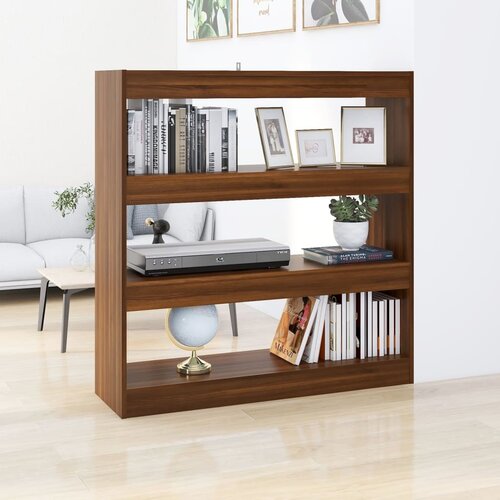 The Living Store Knjižna omara/pregrada rjavi hrast 100x30x103 cm - Knjižna Omara, (21437034) Cene
