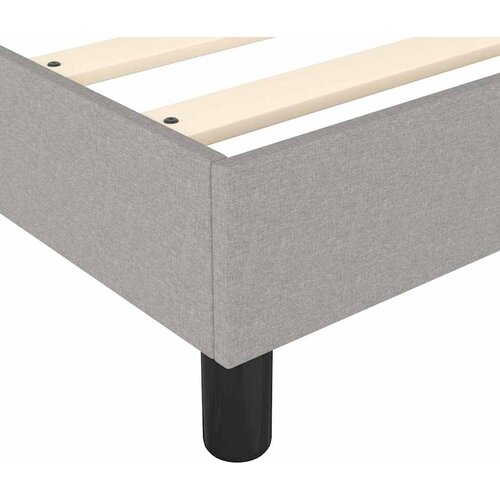 Box spring krevet s madracem svjetlosivi 90x190 cm od tkanine Slike