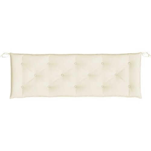  Jastuk za vrtnu klupu krem bijeli 150x50x7 cm od tkanine Oxford Slike