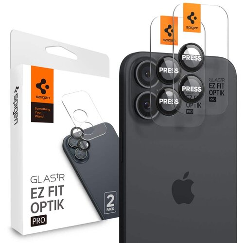 Spigen Glass tR EZ Fit Optik Pro steklo za kamero 2 kosa AGL07921 za iPhone 16 / 16 Plus - črno Cene